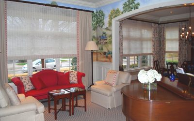 Custom Drapes, Roman Shade & Natural Woven Reeded Shade Project – Plano, TX